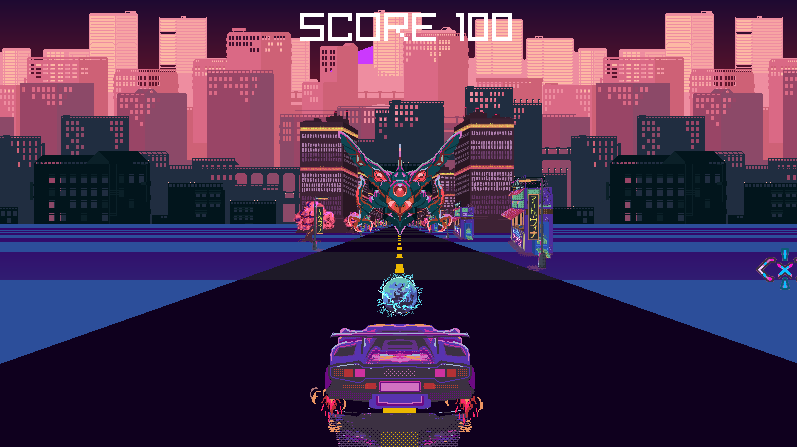 SynthForce 2099 game screenshot from the team's itch.io submission.